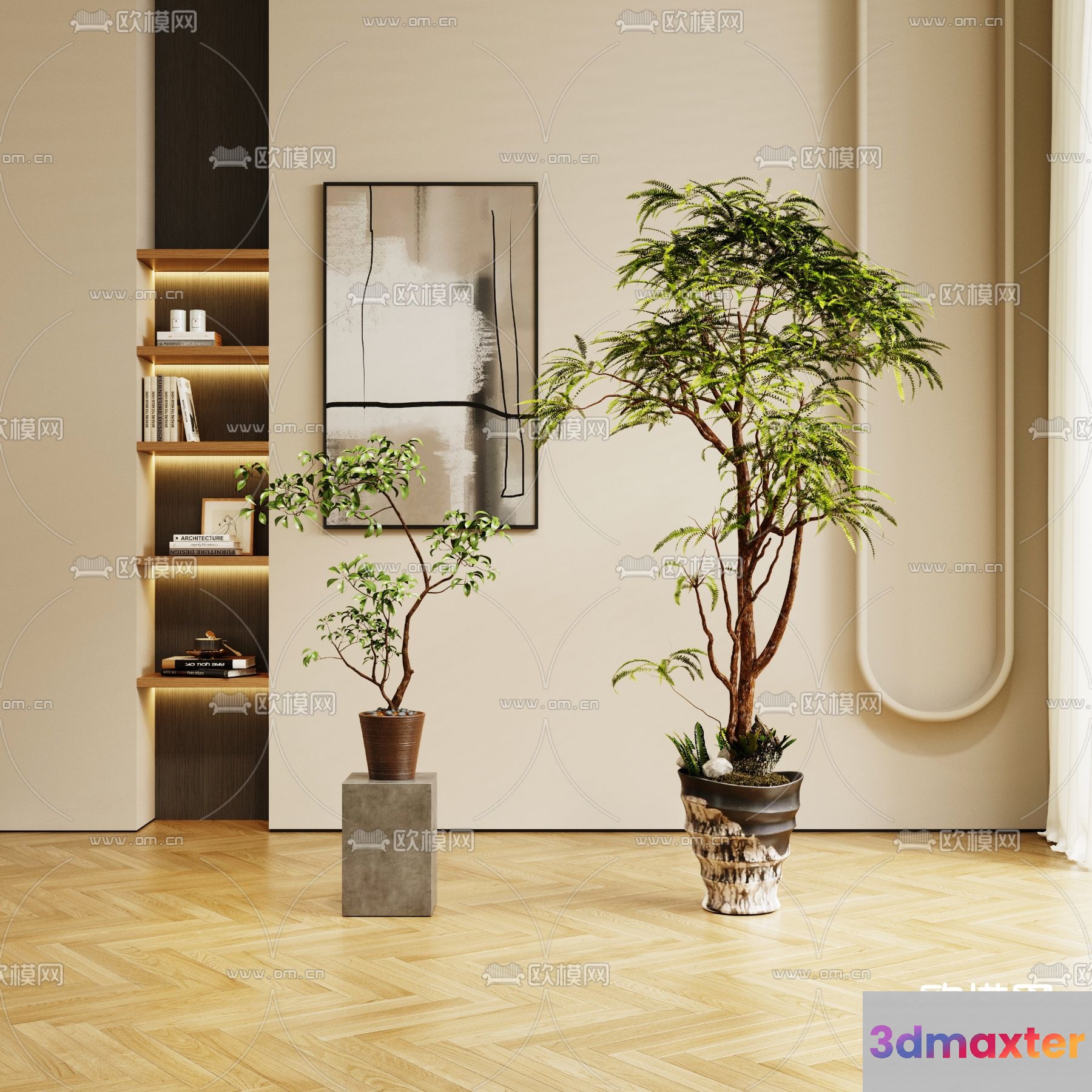 Modern Living Room 3D Model - 9457 - VRAY Render