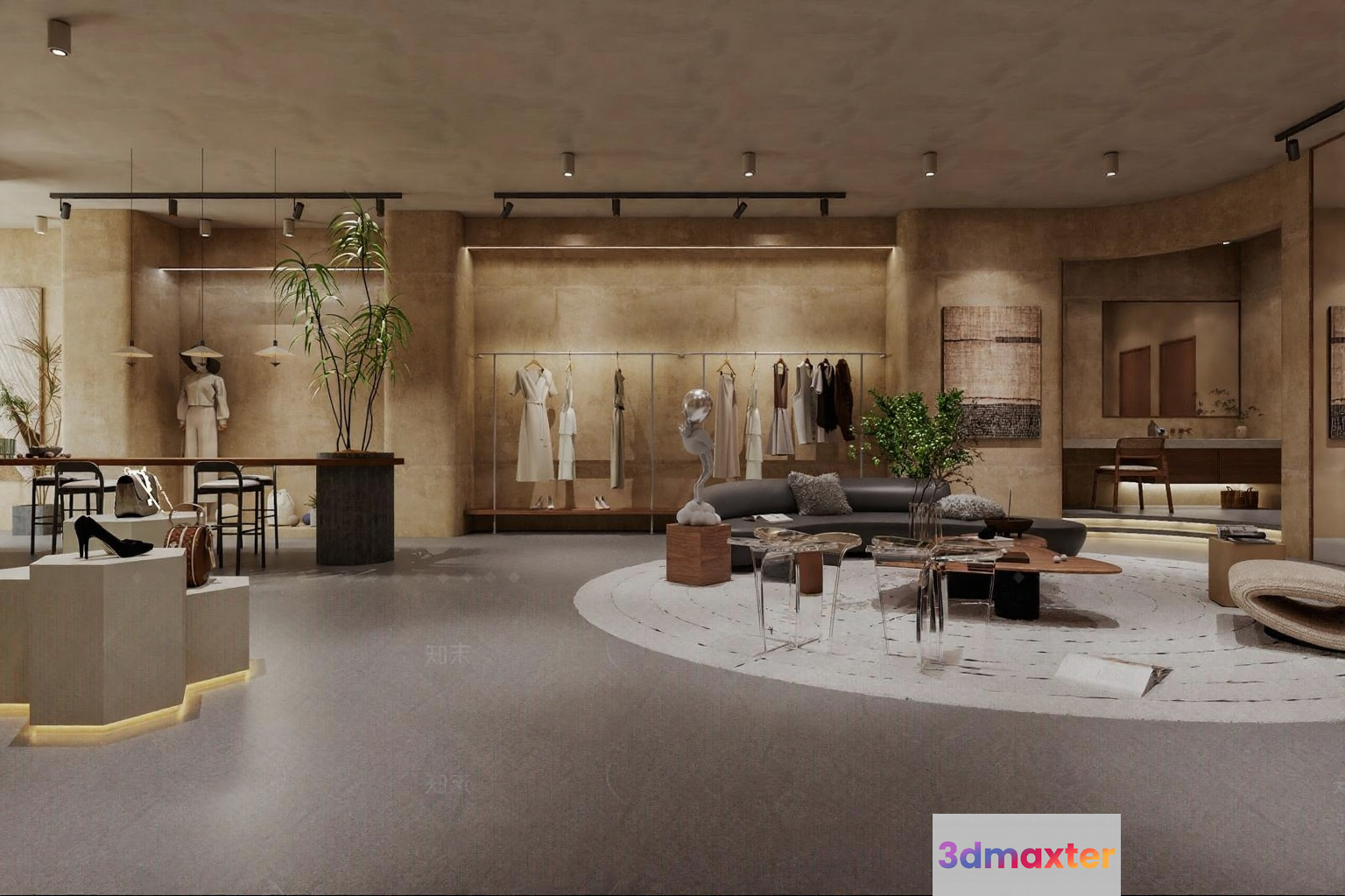Modern Clothing Store 3D Model - 16047 - VRAY Render