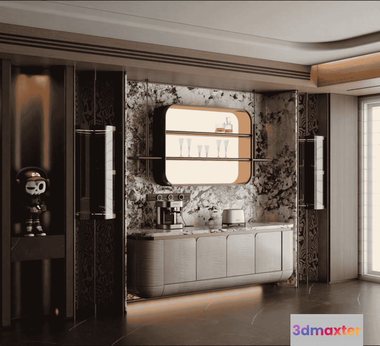 Modern Kitchen 3D Model - 14656 - VRAY Render