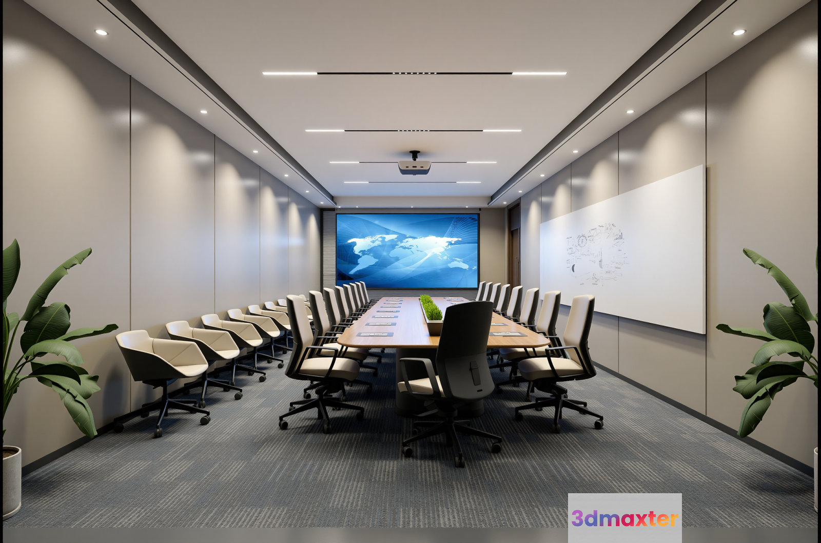 Conference Room 3D Model - 7178 - VRAY Render