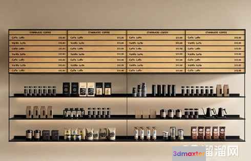 Modern Coffee Shop 3D Model - 236 - VRAY Render