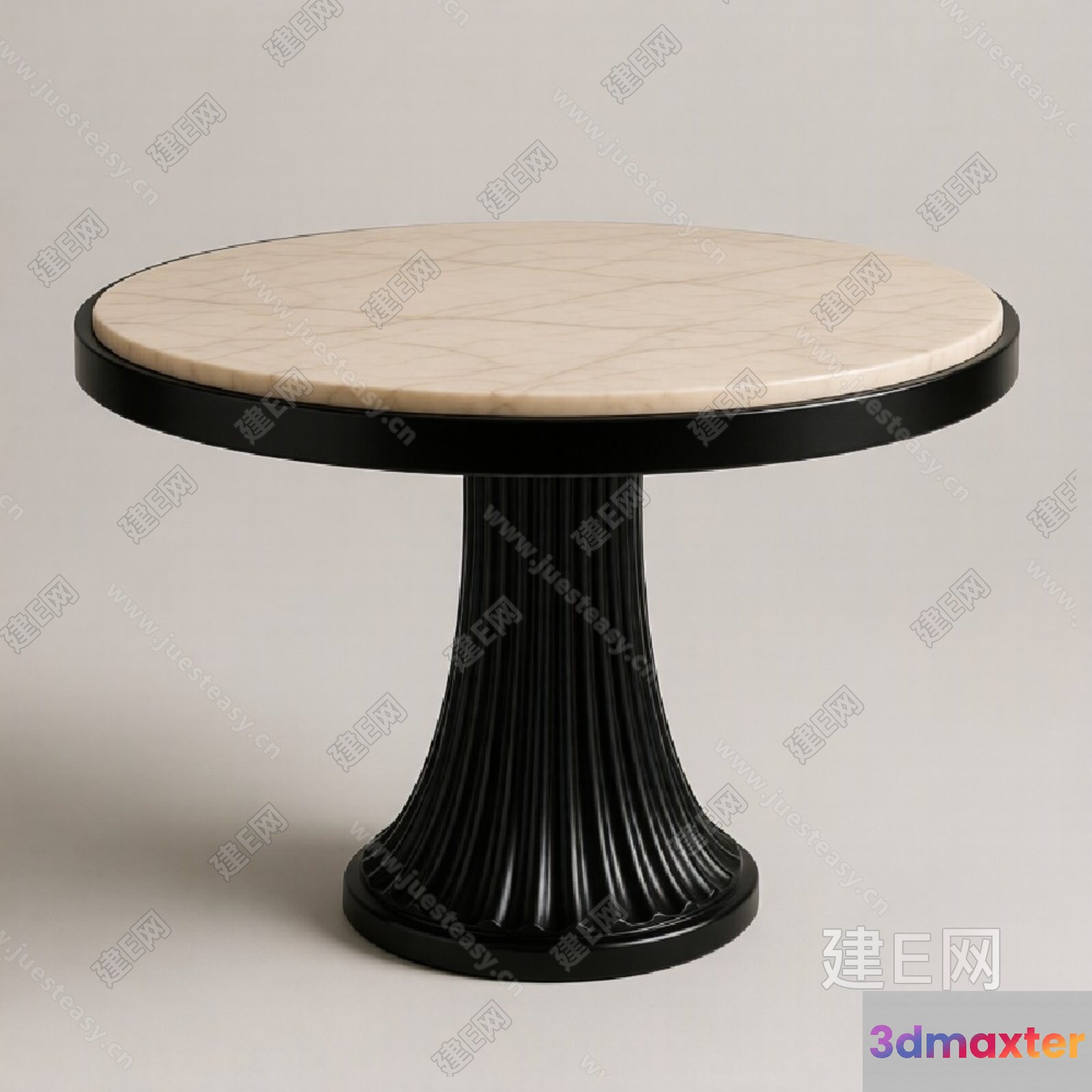 A Small Table With A Marble Top 3D Model - 17122 - VRAY Render