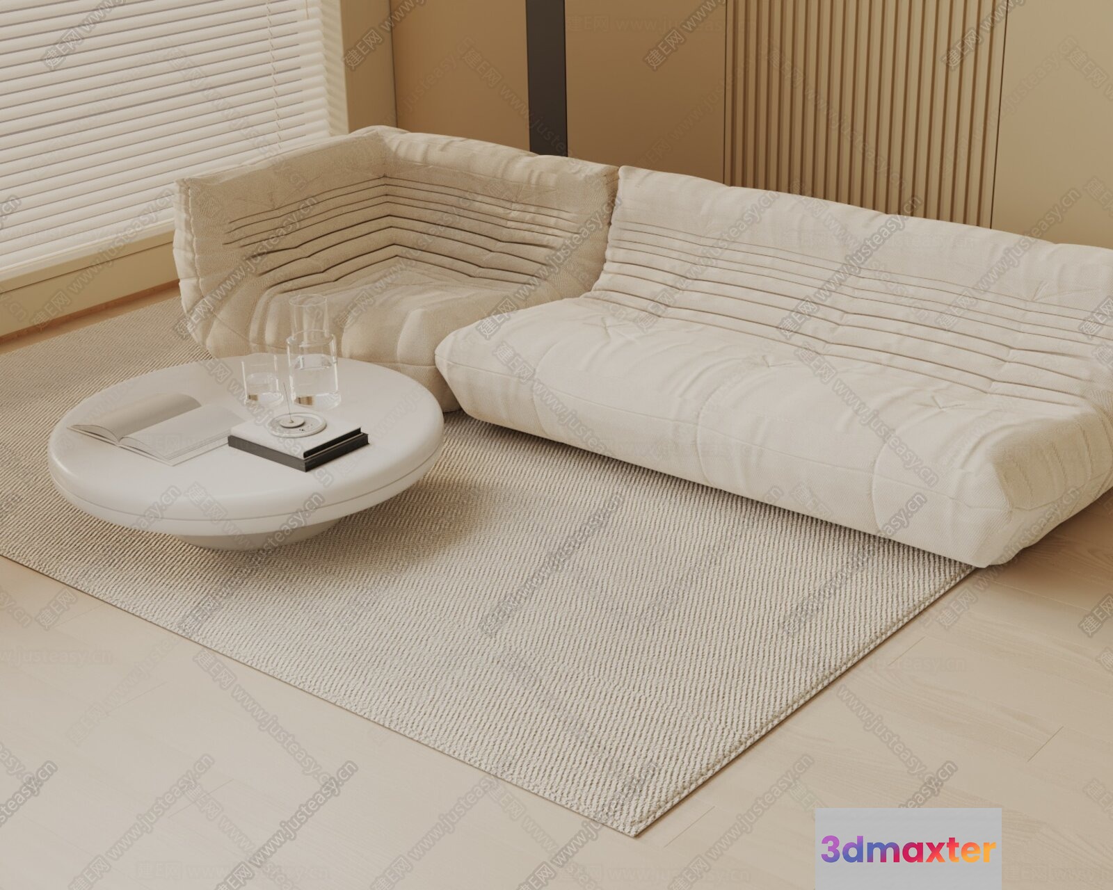 Modern Living Room 3D Model - 13642 - VRAY Render
