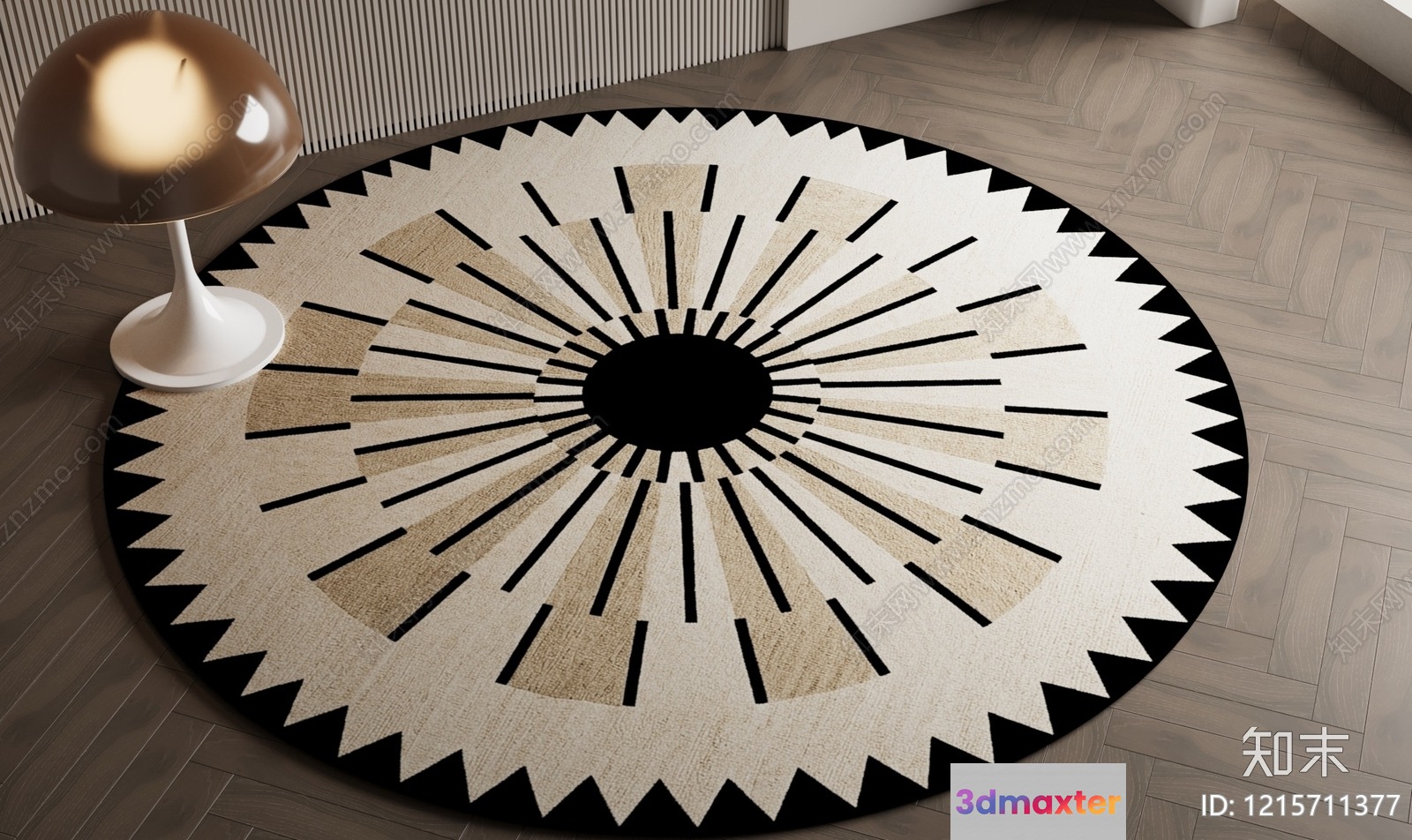 Modern Circular Rug 3D Model - 16437 - VRAY Render