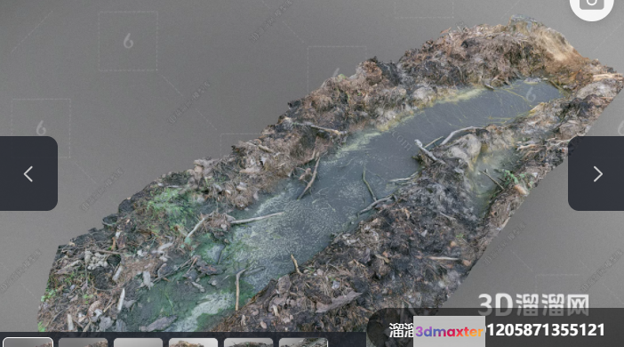 A 3D Map Of A River 3D Model - 10992 - VRAY Render