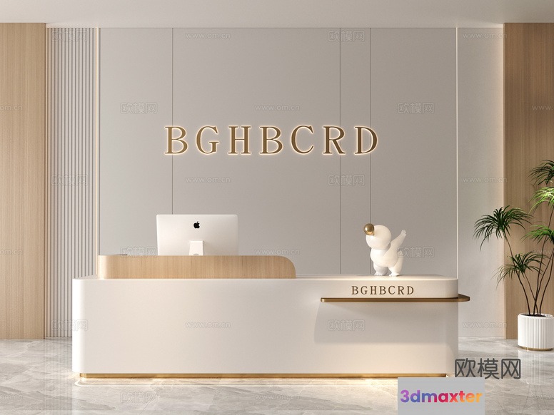 Modern Reception Desk 3D Model - 15920 - VRAY Render