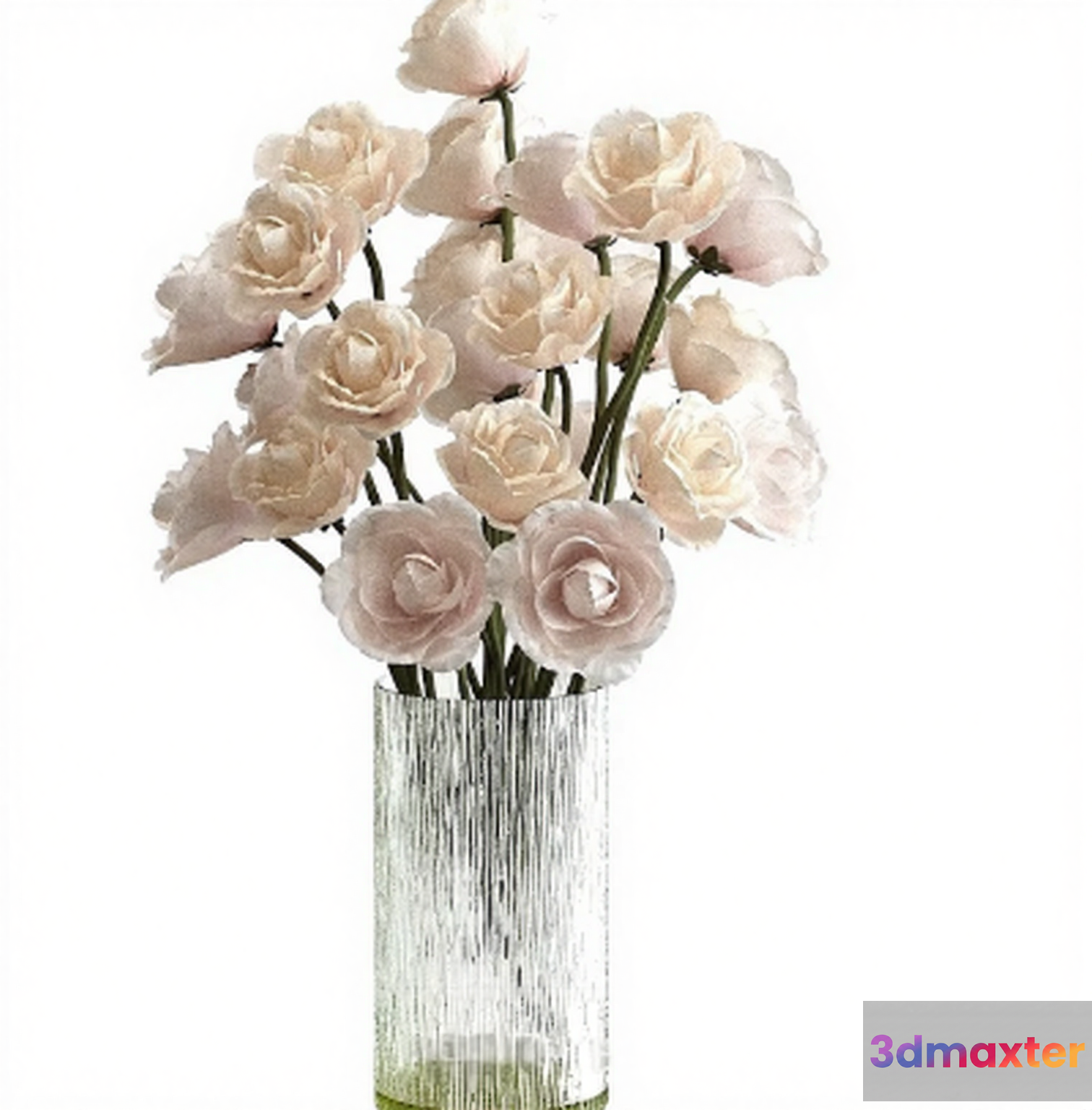 White Paper Flowers 3D Model - 13853 - CORONA Render