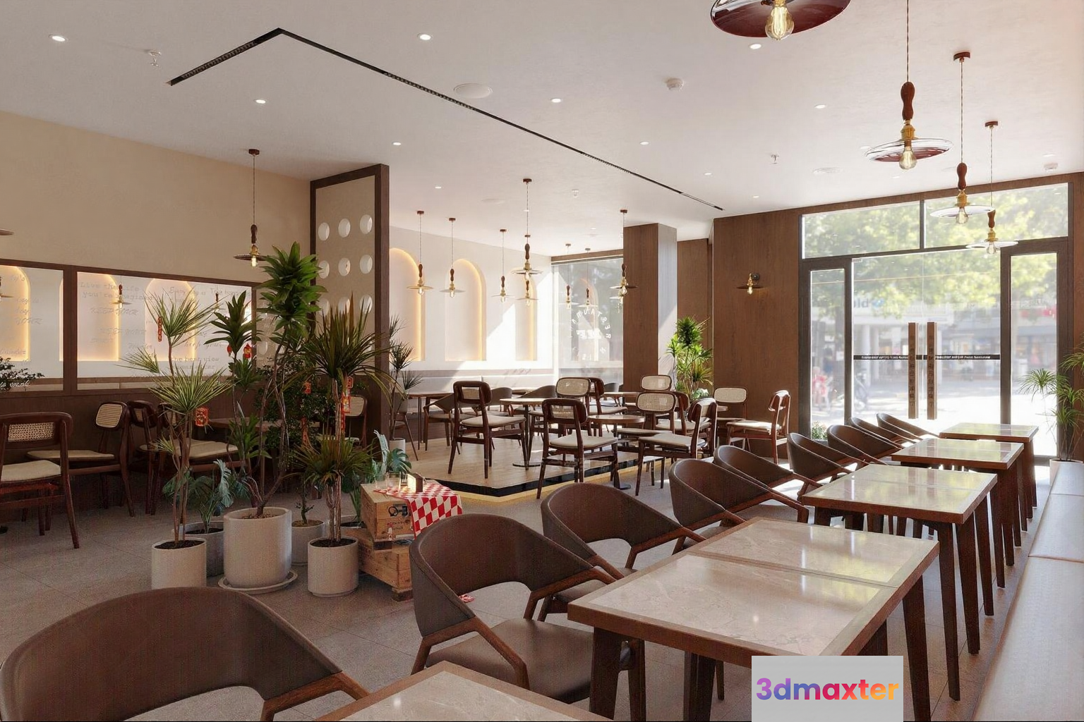 Modern Dining Room 3D Model - 6162 - VRAY Render