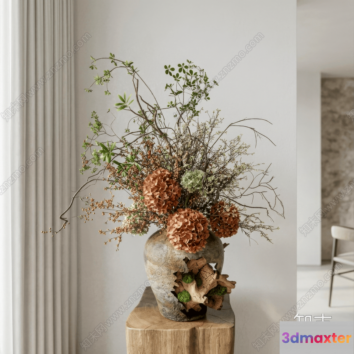 Modern Vase 3D Model - 17468 - VRAY Render