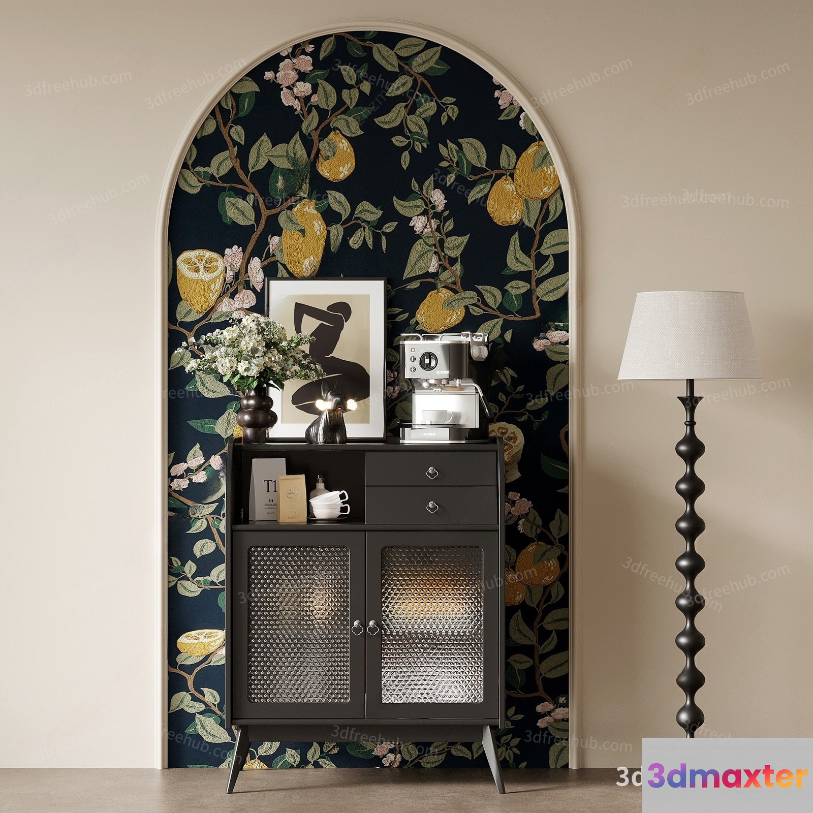 Cozy Modern Decor 3D Model - 19922 - VRAY Render