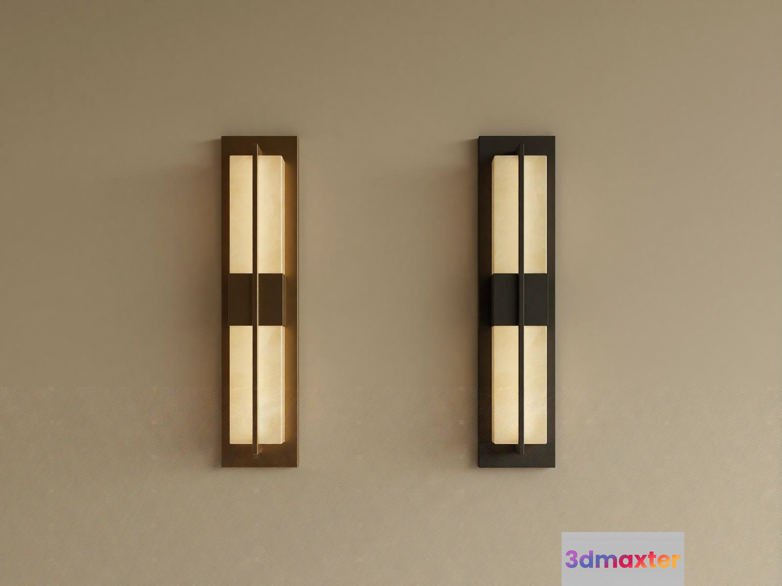 Two Modern Wall Sconces 3D Model - 4704 - VRAY Render
