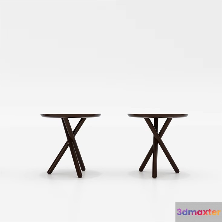 Two Wooden Side Tables 3D Model - 20317 - VRAY Render