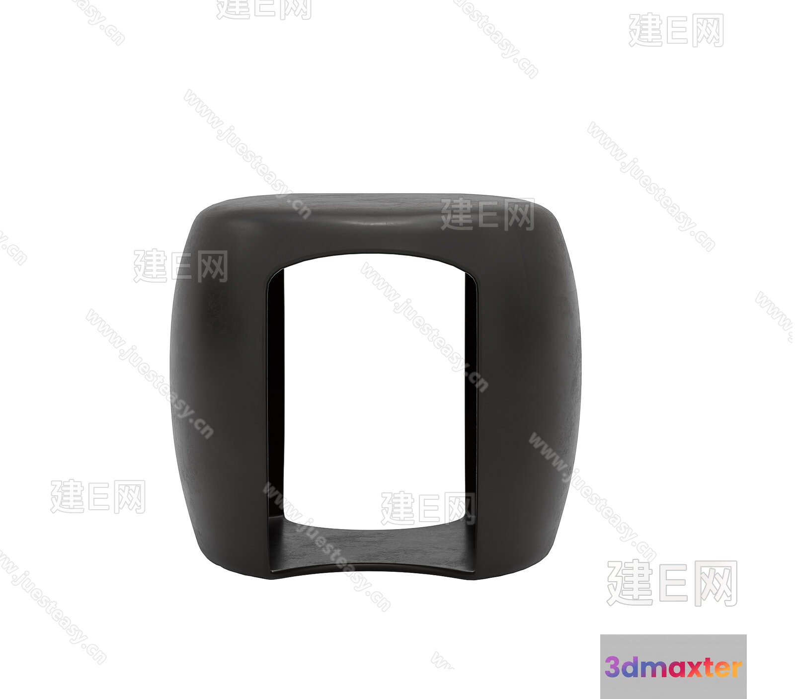 Modern Black Plastic Object 3D Model - 9344 - VRAY Render
