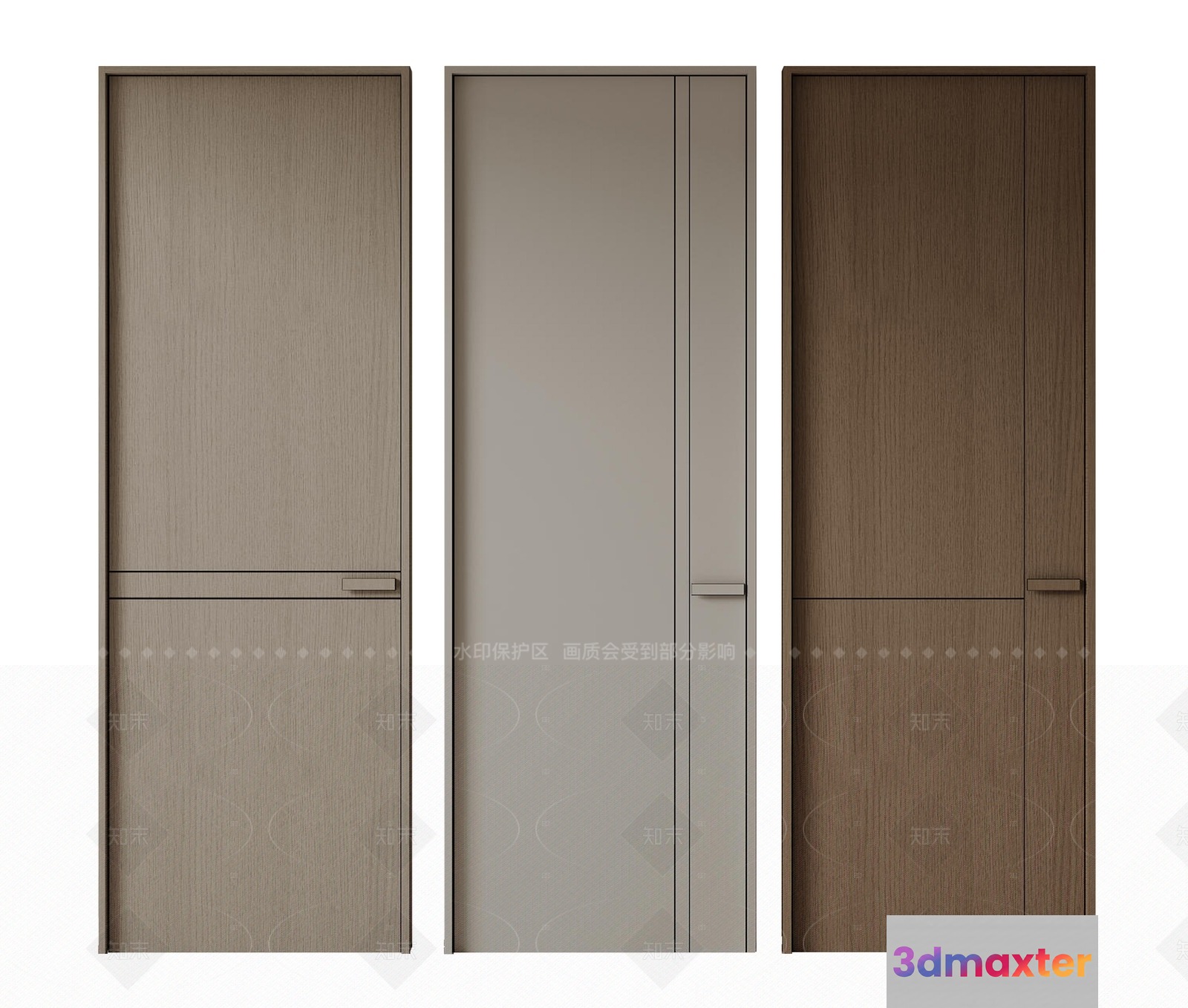 Modern Tall Doors 3D Model - 2368 - VRAY Render