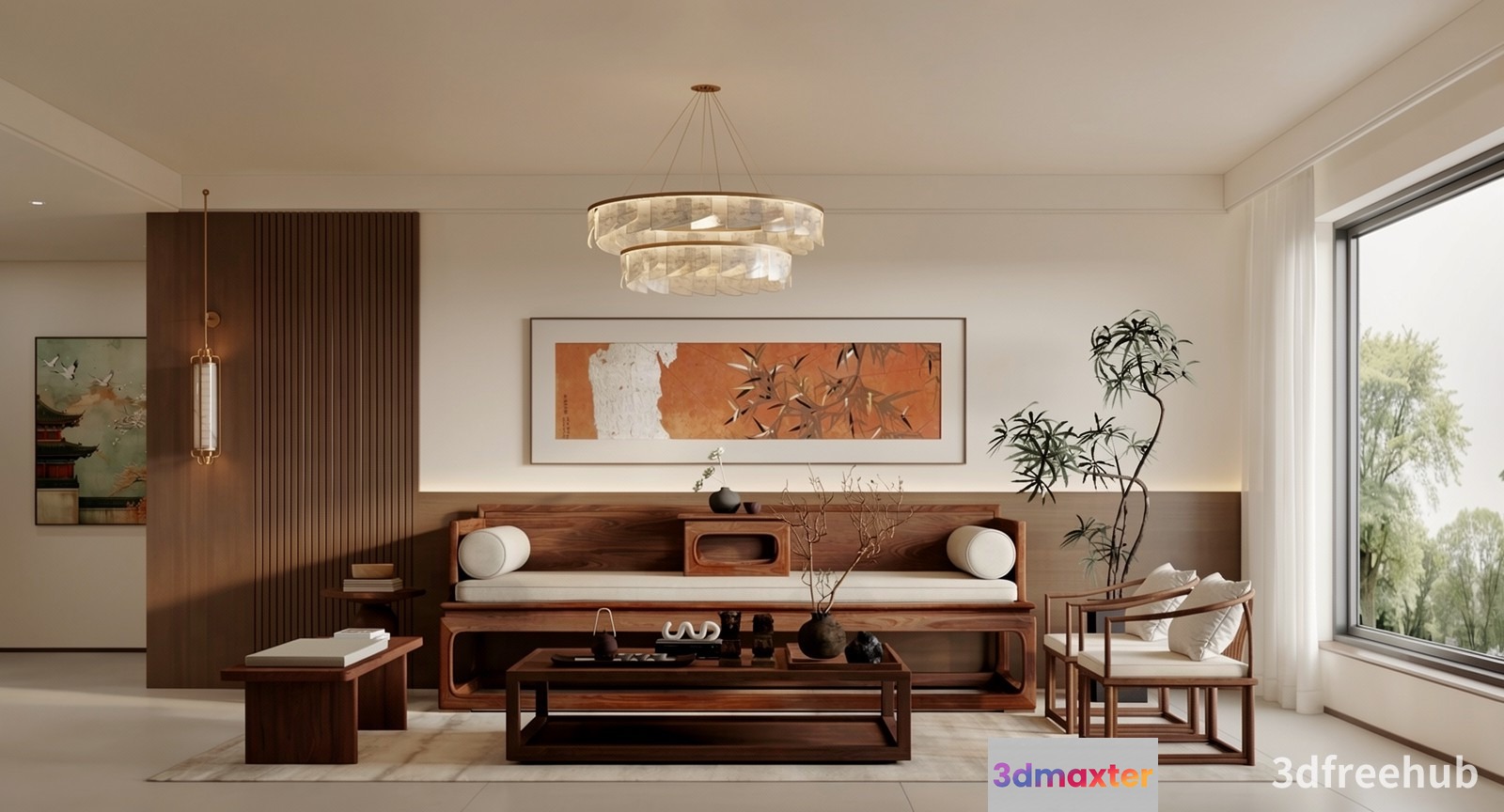 Modern Living Room 3D Model - 20241 - VRAY Render