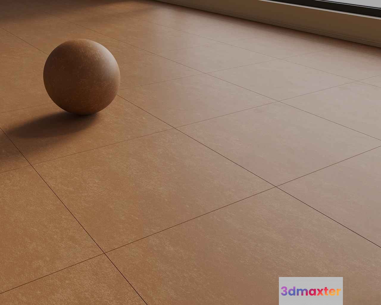 A Ball On The Floor 3D Model - 13566 - VRAY Render