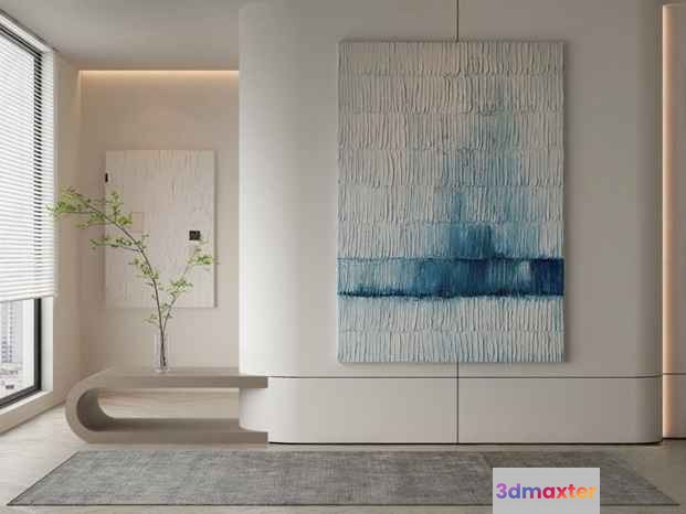 Modern Abstract Painting 3D Model - 22135 - VRAY Render