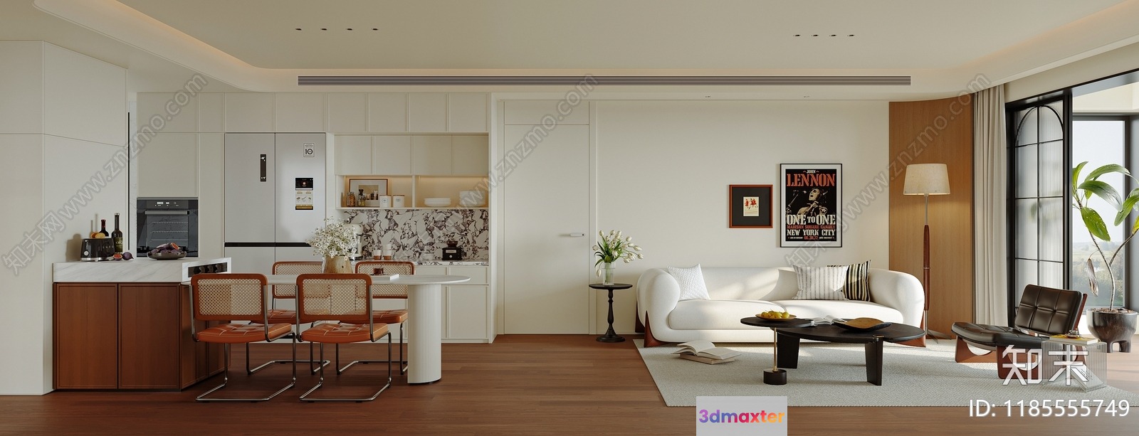 Modern Living Room 3D Model - 16810 - VRAY Render