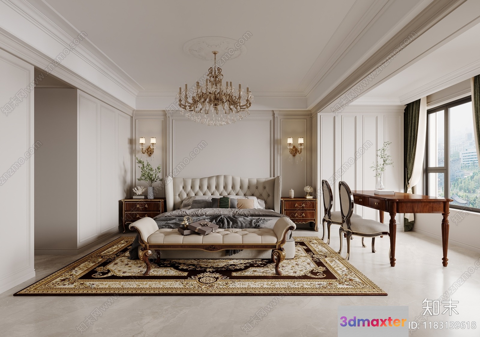 Cozy Bedroom 3D Model - 10701 - CORONA Render