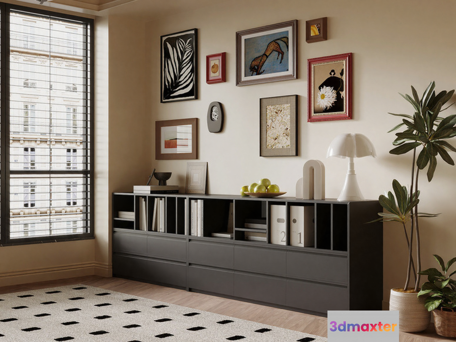Modern Living Room 3D Model - 20068 - VRAY Render