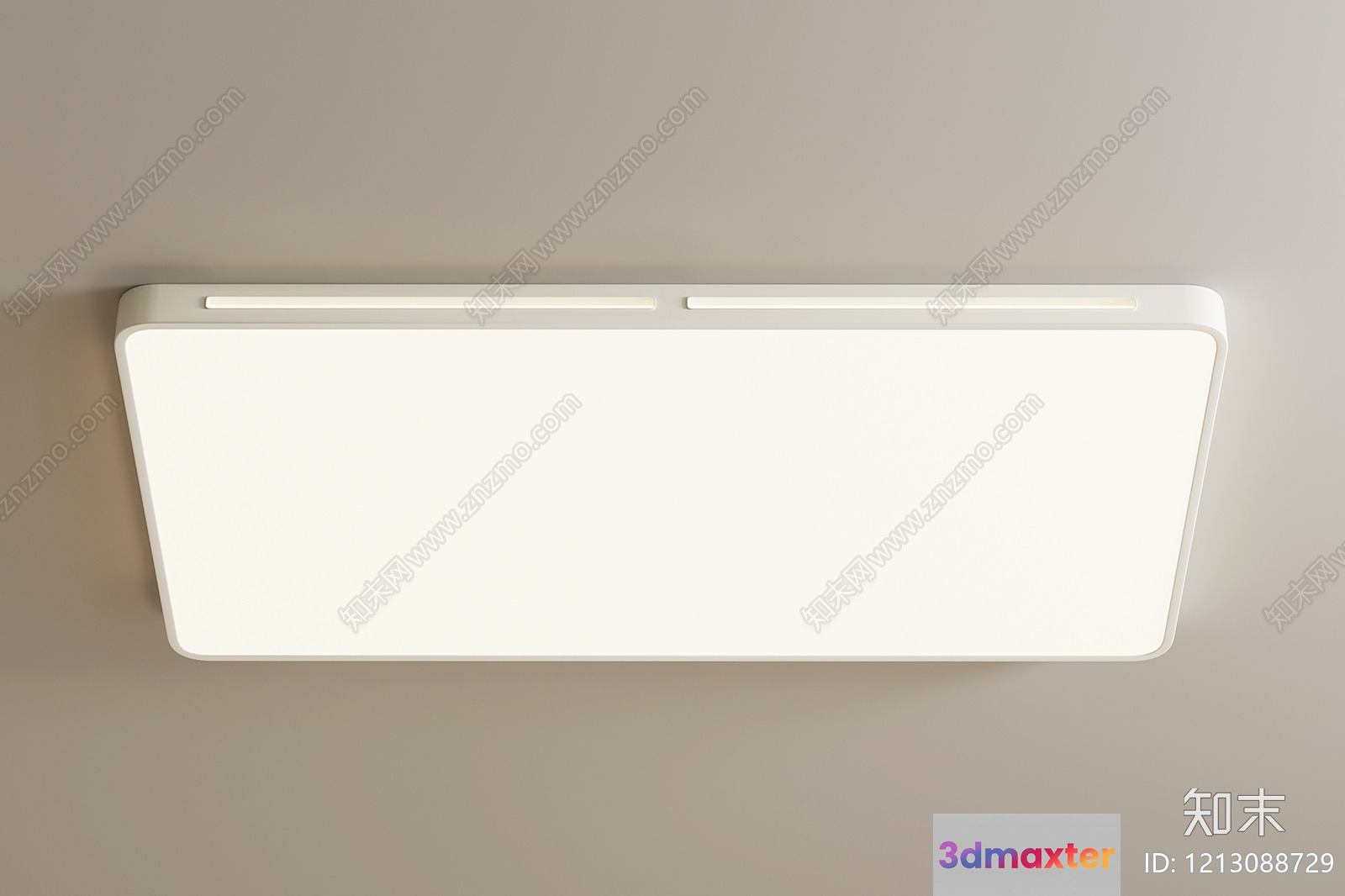 The Image Features A White Rectangular Object 3D Model - 20145 - VRAY Render