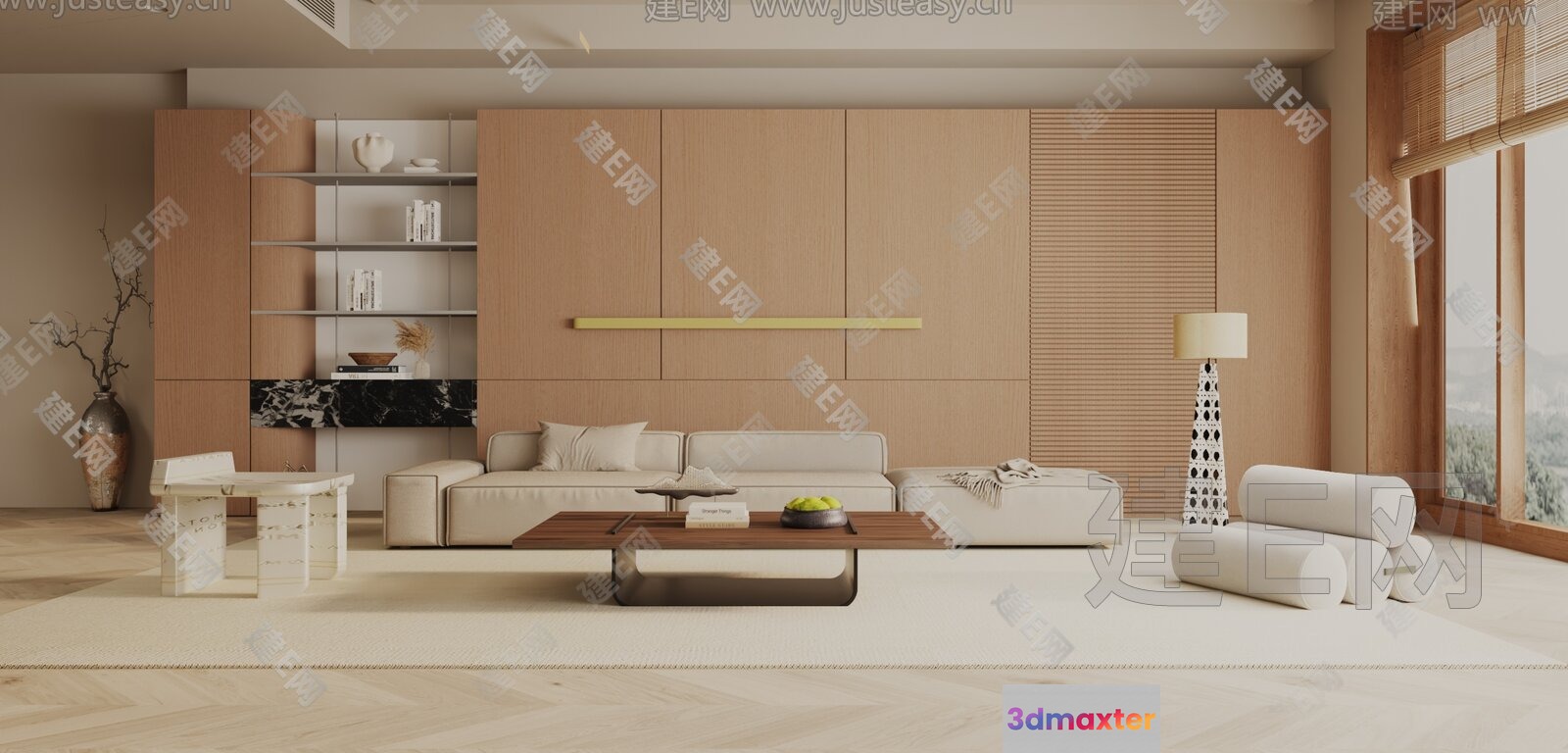 Modern Living Room 3D Model - 6835 - VRAY Render