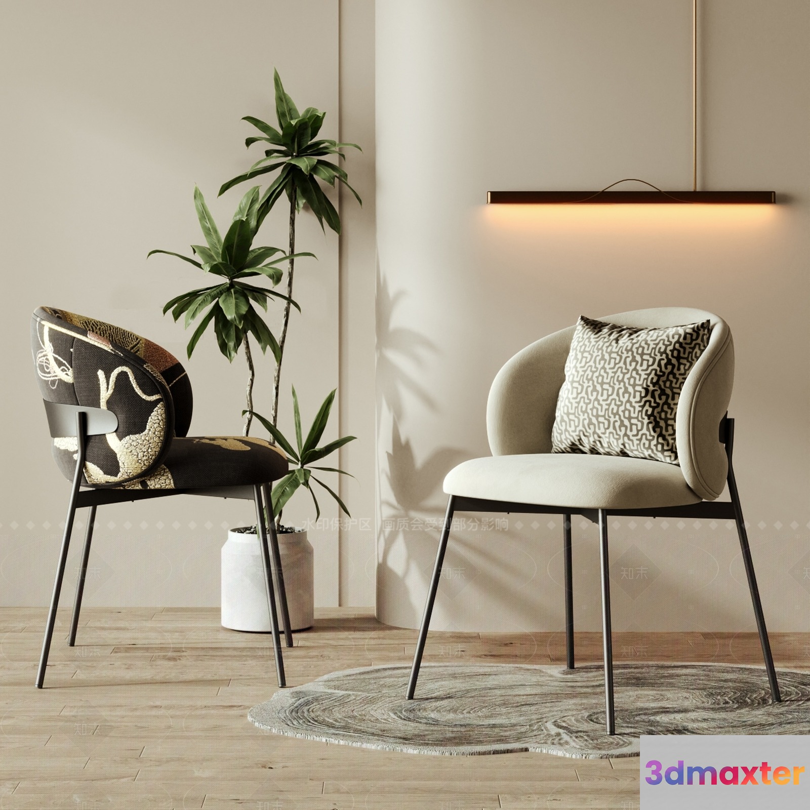 Modern Home Decor 3D Model - 4410 - VRAY Render
