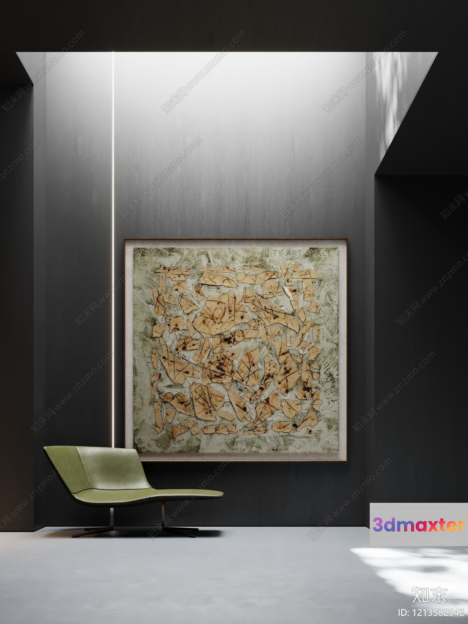 Modern Art Piece 3D Model - 12560 - VRAY Render