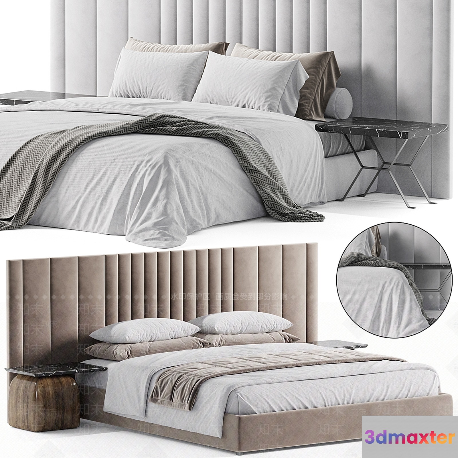 Cozy Modern Bedroom 3D Model - 17732 - VRAY Render