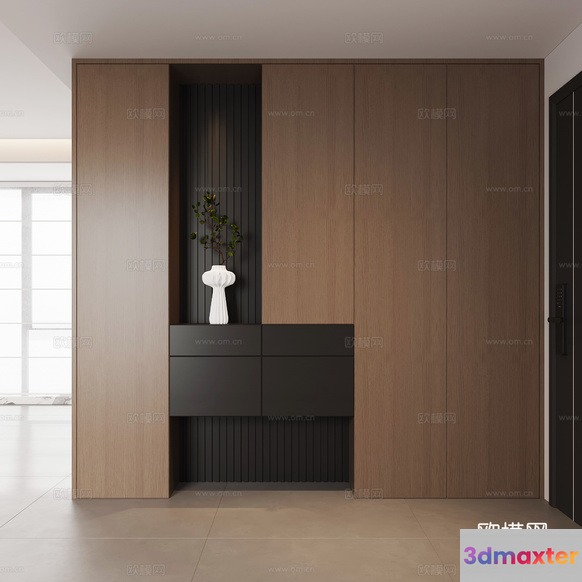 Modern Wooden Wall 3D Model - 15395 - VRAY Render