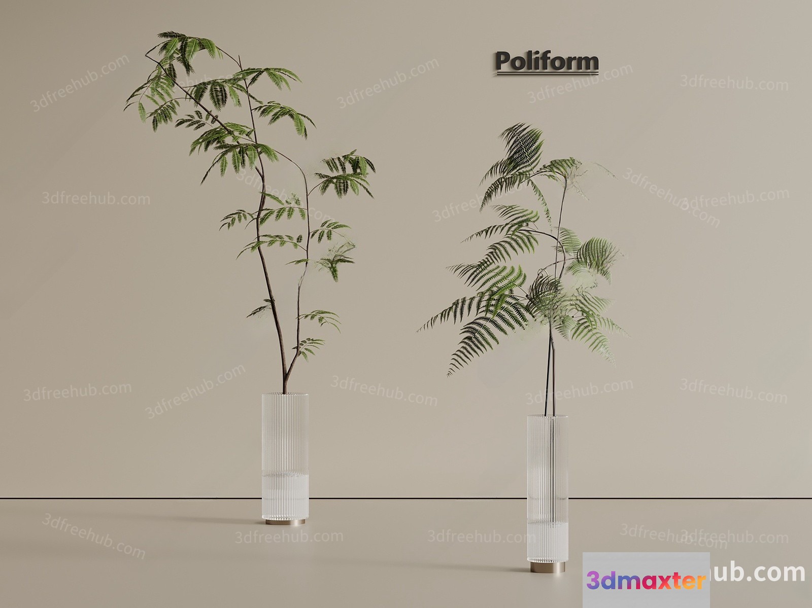 Minimalist Plant Decor 3D Model - 19278 - VRAY Render