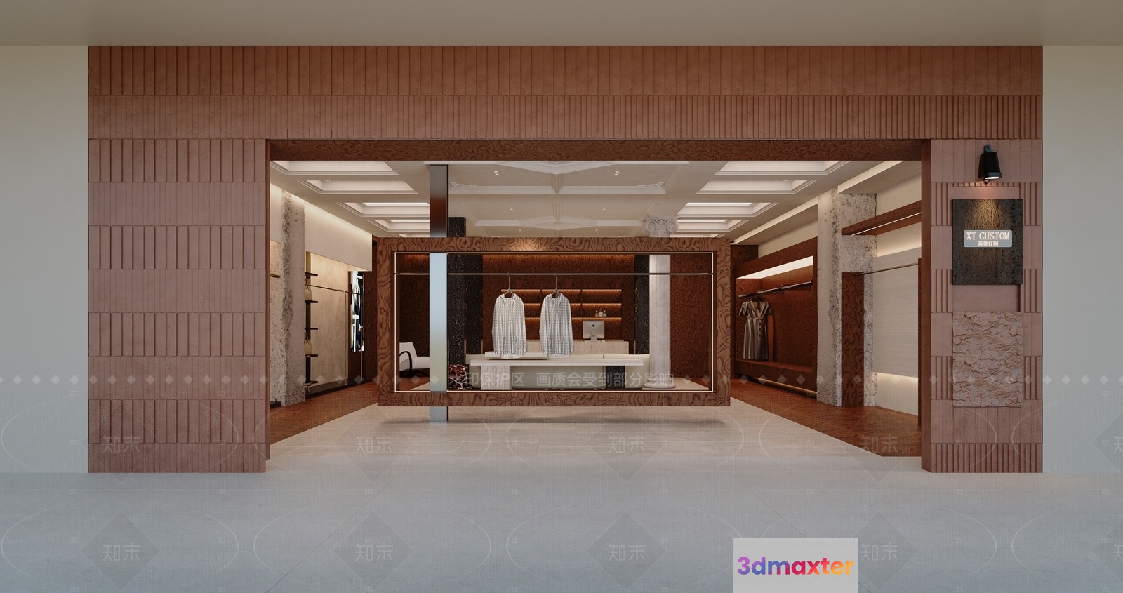 Modern Clothing Store 3D Model - 4980 - VRAY Render