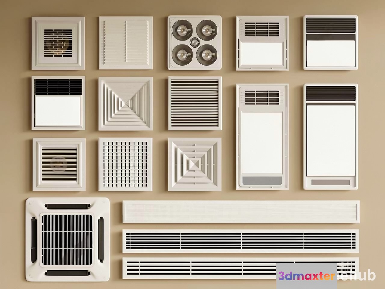 Ventilation Systems 3D Model - 20604 - VRAY Render