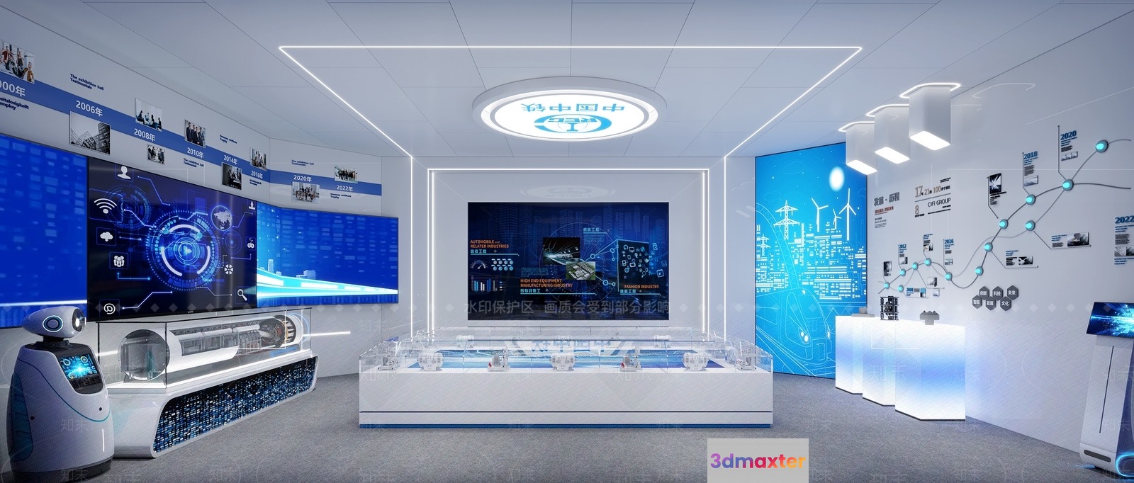 Modern Futuristic Room 3D Model - 15510 - VRAY Render
