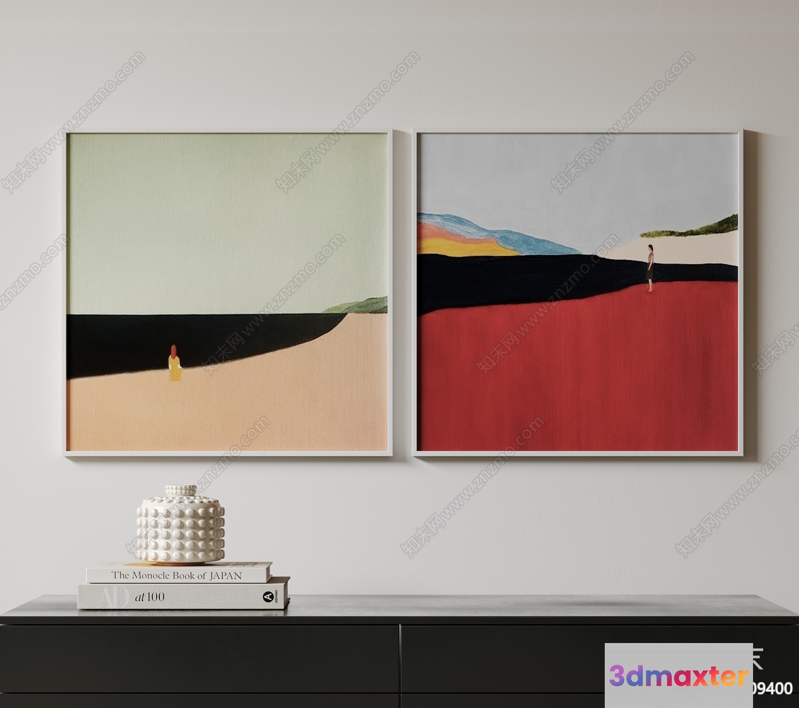 Modern Minimalist Decor 3D Model - 5505 - VRAY Render