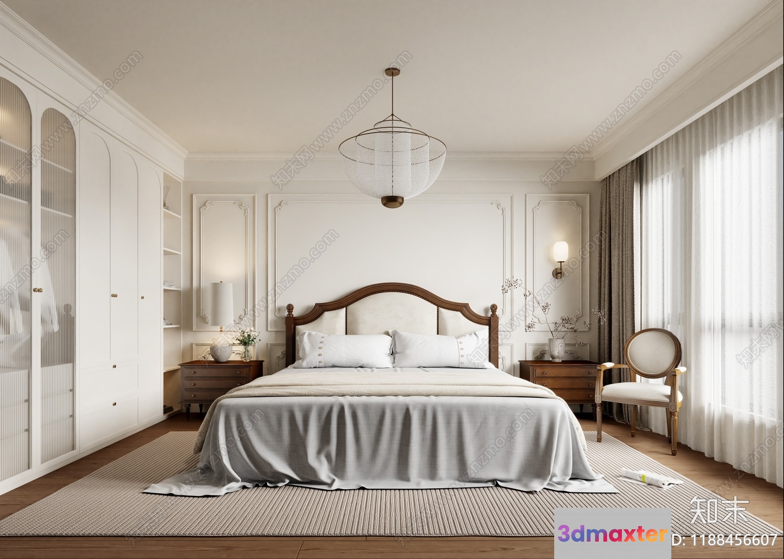 Cozy Bedroom 3D Model - 8509 - VRAY Render