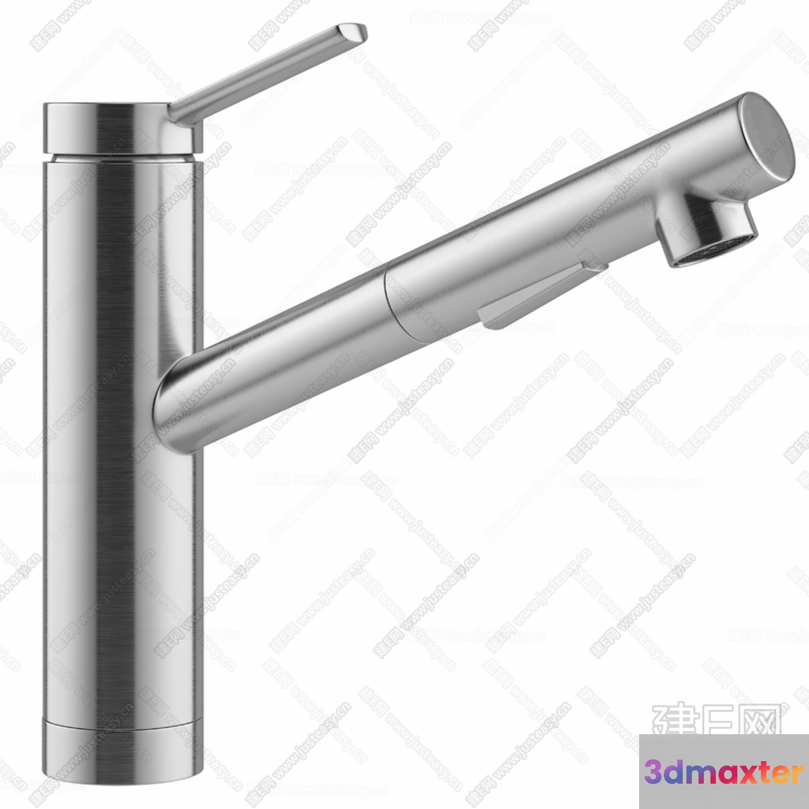 Modern Silver Faucet 3D Model - 14806 - CORONA Render