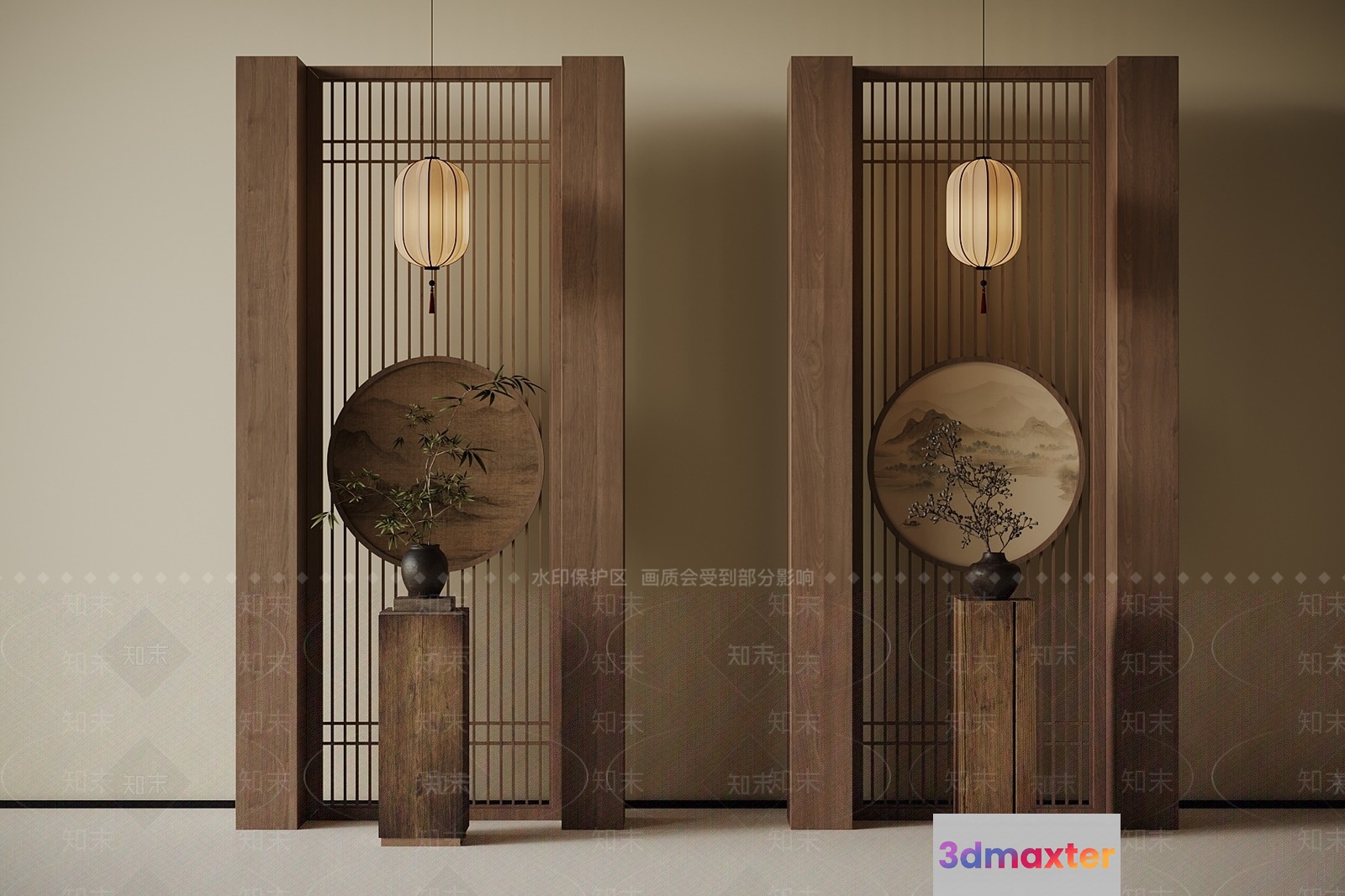 Wooden Room Divider 3D Model - 16623 - VRAY Render