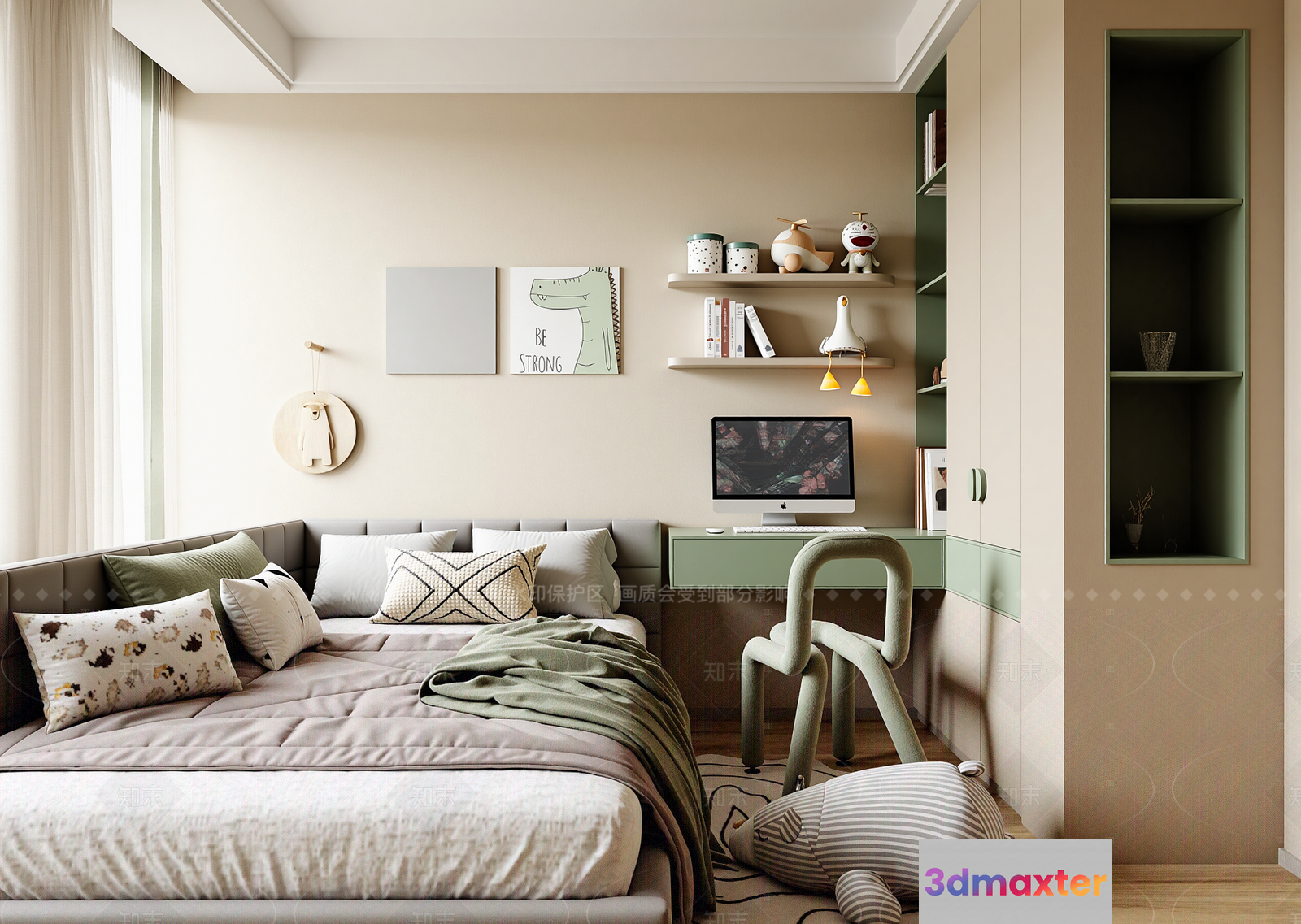 Modern Bedroom 3D Model - 7608 - VRAY Render