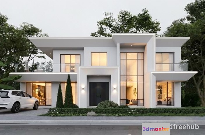 Modern White House 3D Model - 20856 - VRAY Render
