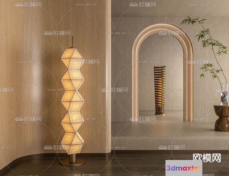 Modern Wooden Lamp 3D Model - 5353 - VRAY Render