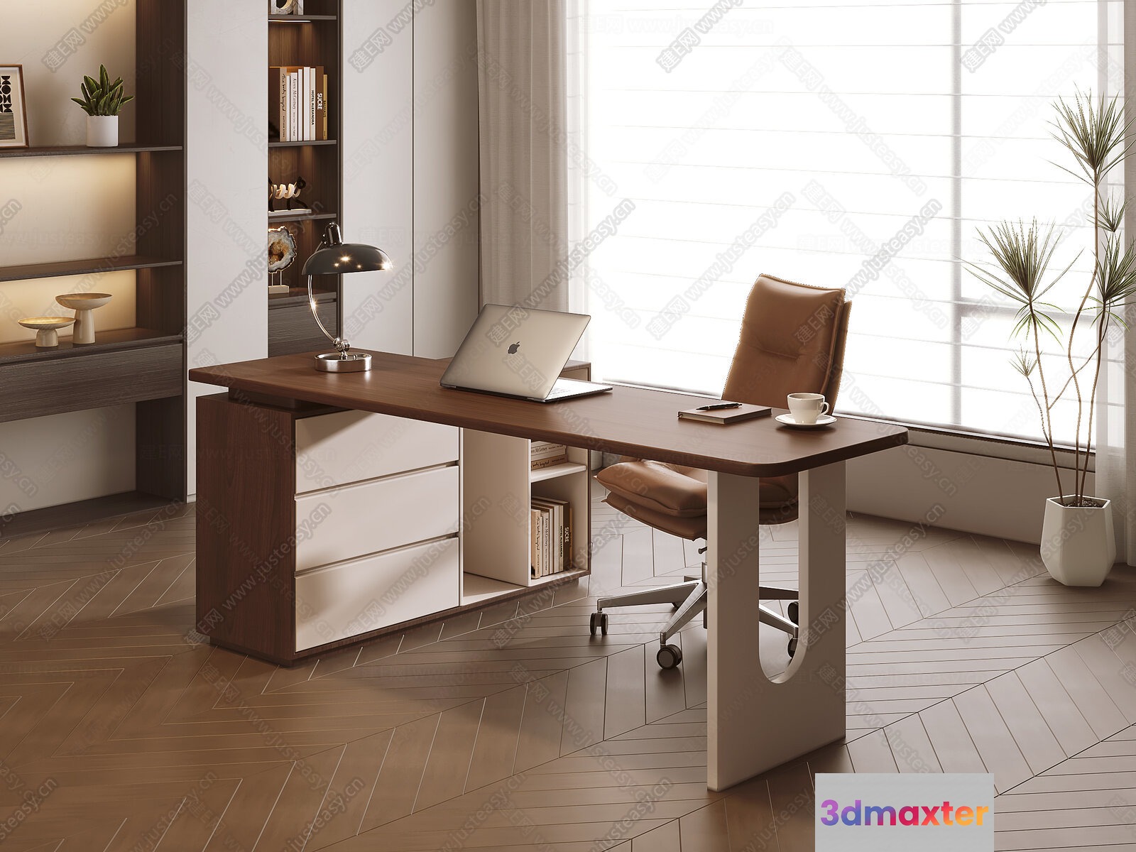 Modern Office Desk 3D Model - 17905 - VRAY Render