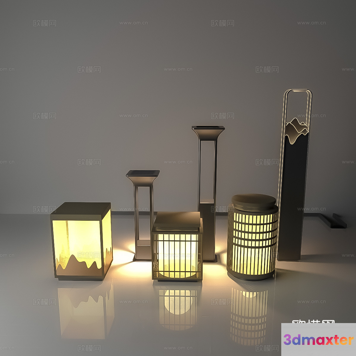 Modern Outdoor Lighting 3D Model - 7273 - VRAY Render