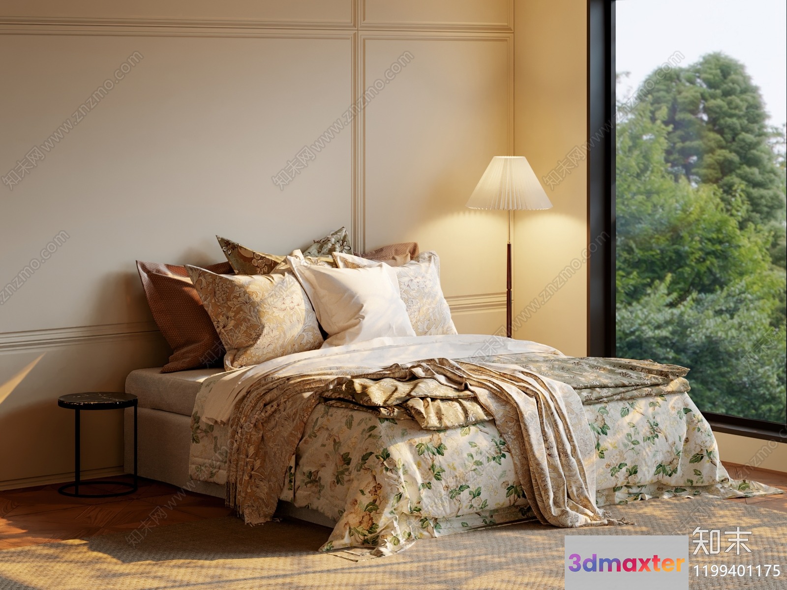 Cozy Bedroom 3D Model - 13802 - CORONA Render