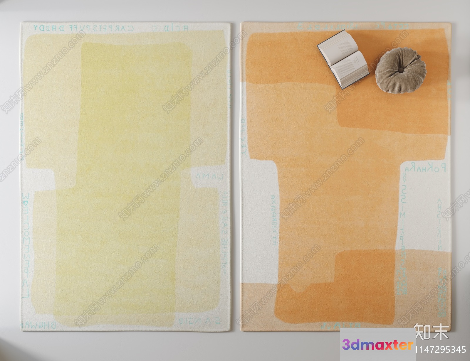 Cozy Beige Rug 3D Model - 20386 - VRAY Render