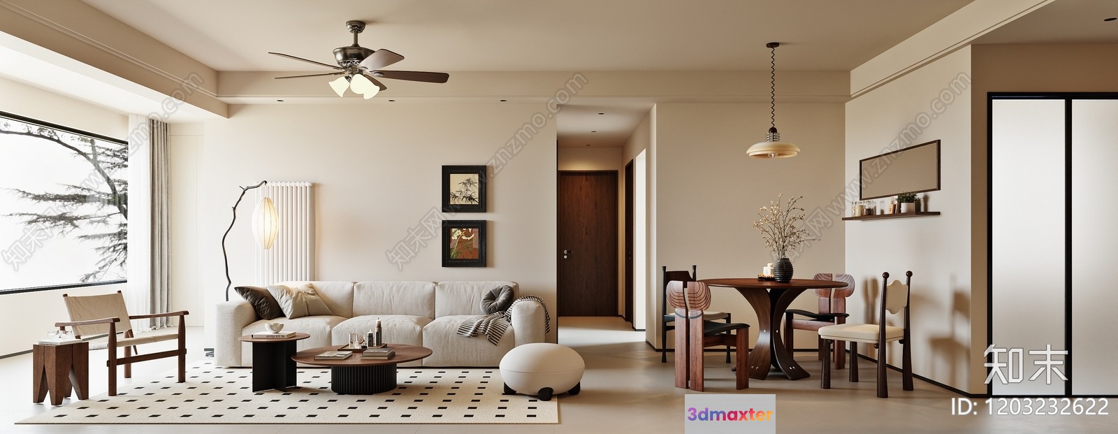 Modern Living Room 3D Model - 5887 - CORONA Render