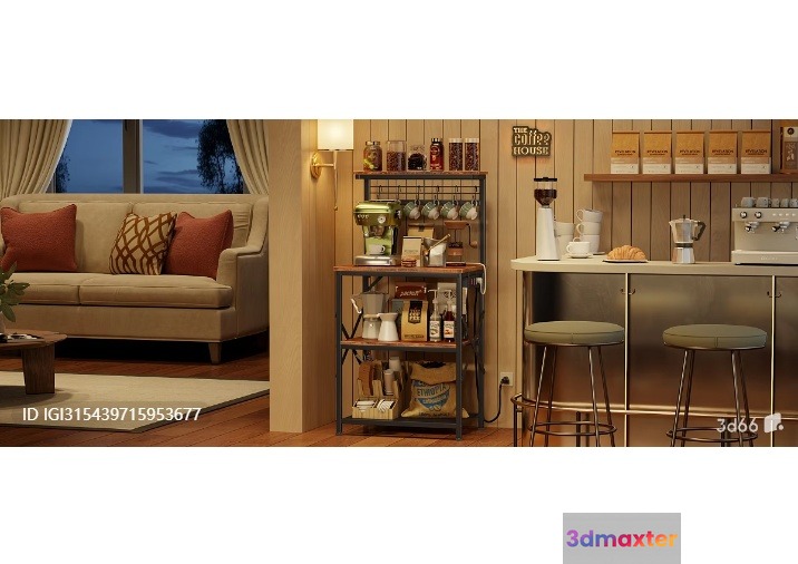 Cozy Living Room 3D Model - 8821 - VRAY Render