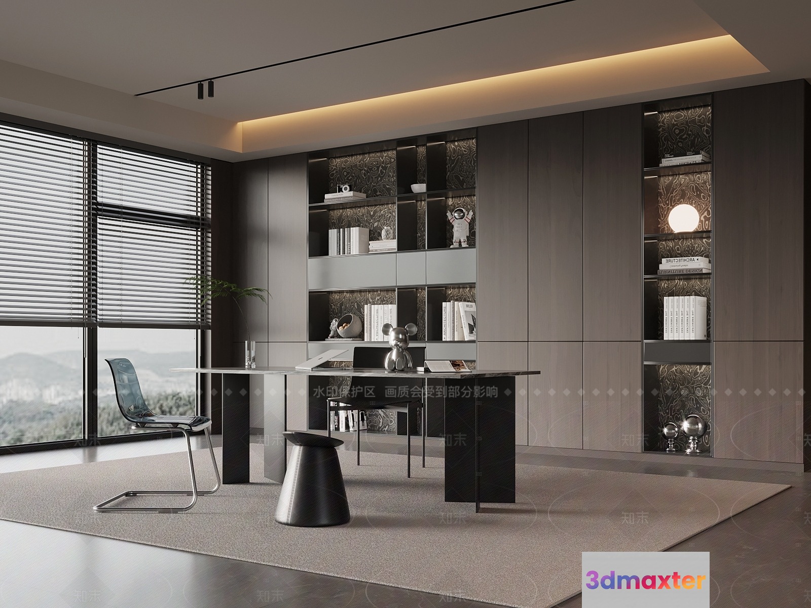 Modern Office Space 3D Model - 8188 - VRAY Render