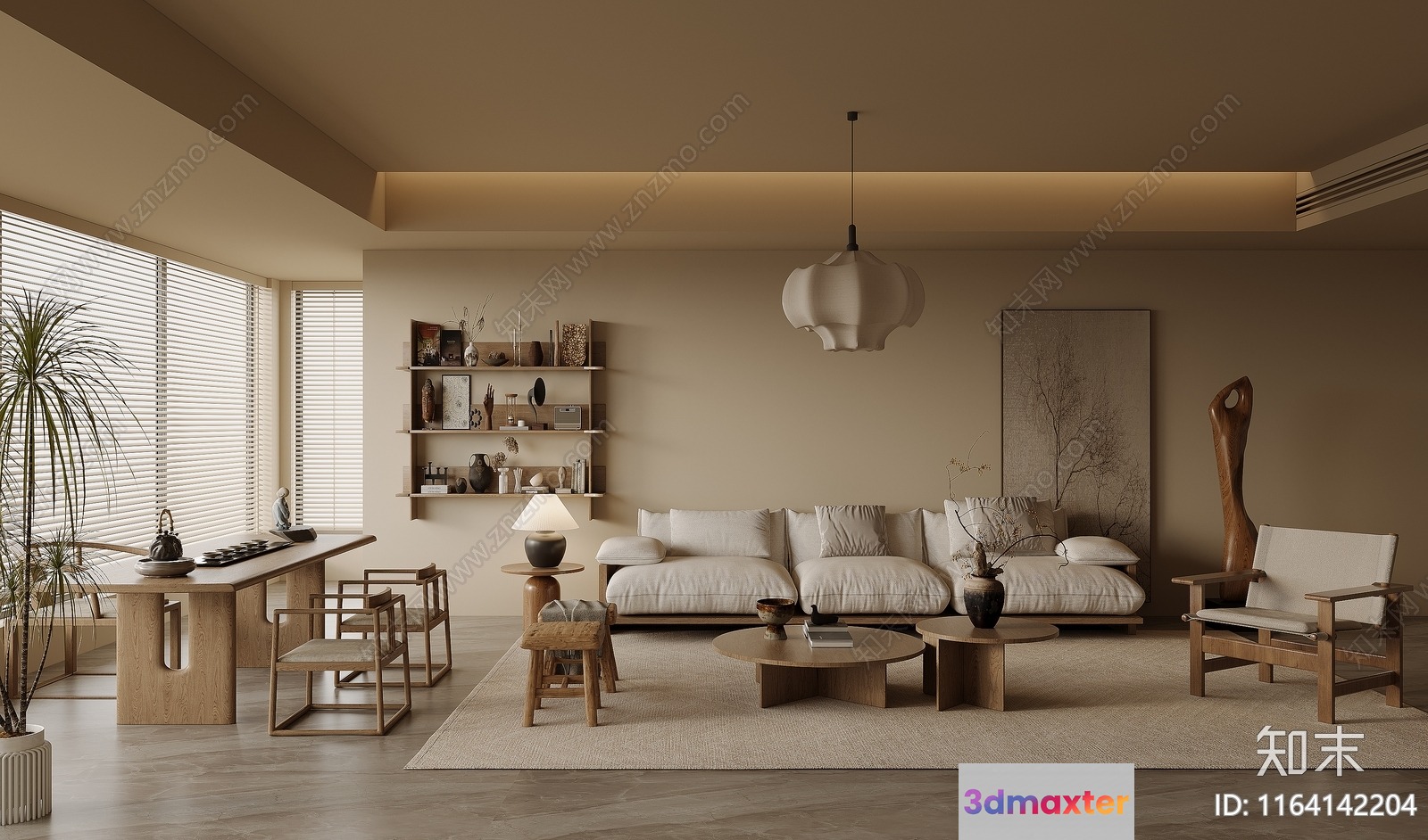 Modern Living Room 3D Model - 1566 - VRAY Render