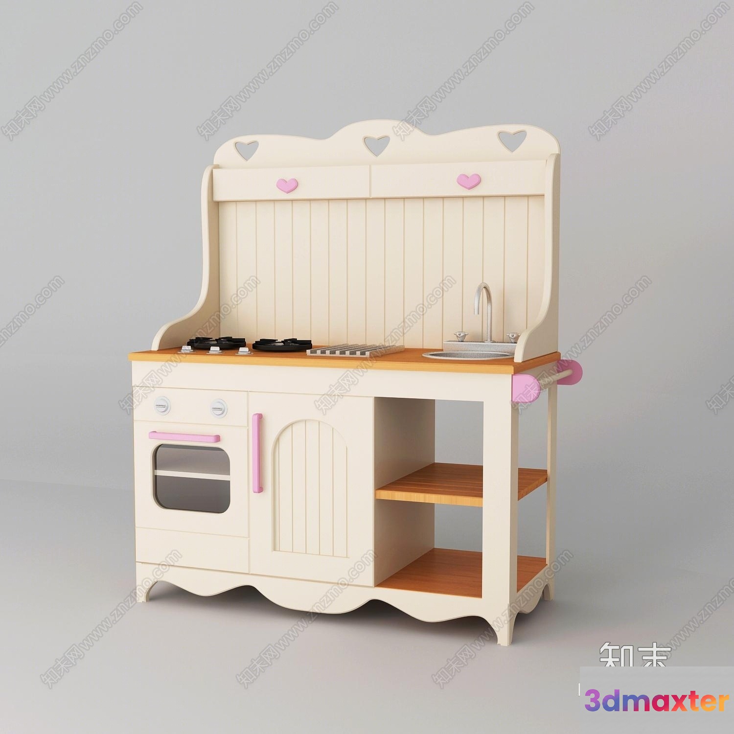 Modern Wooden Kitchen 3D Model - 15810 - VRAY Render